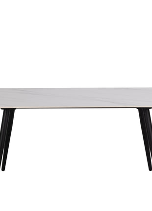 Wicklow Ceramic Dining Table Brown/Black 140x75cm Included 4 Brooke Dining Chairs in Taupe
