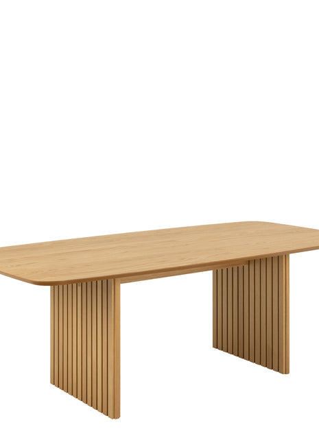 Christo Dining Table in Oak Included 6 Ida Dining Chairs in Black
