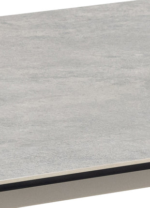 Palermo Ceramic Dining Table in Grey 160x75cm Included 4 Ella Swivel Beige Dining Chairs