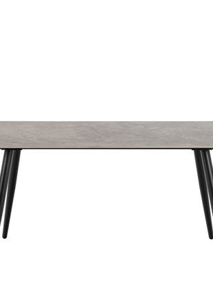 Wicklow Rectangular Dining Table in Grey/Black 140x75cm Included 4 Brooke Dining Chairs in Taupe