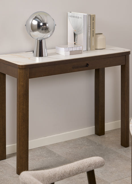 Southampton Console Table 1 Drawer in Cream Ceramic