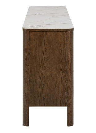 Southampton Sideboard With 2 Doors 2 Drawers and 2 Shelves in Cream Ceramic