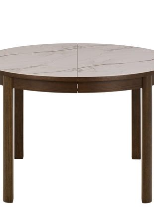 Southampton Round Extendable Dining Table in Cream Ceramic 120x75cm