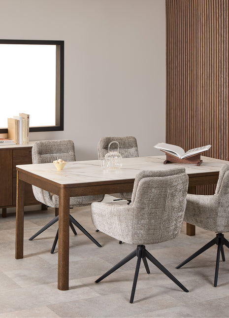 Southampton Dining Table in Cream Ceramic 180x75cm