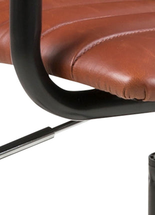 Winslow Swivel Desk Chair With Adjustable Height Function in Vintage Brandy