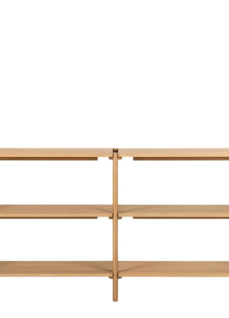 Braidwood Bookcase with 4 Shelves in Oak