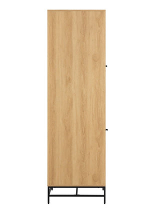 Albany Wardrobe 2 Doors in Oak/Black Legs