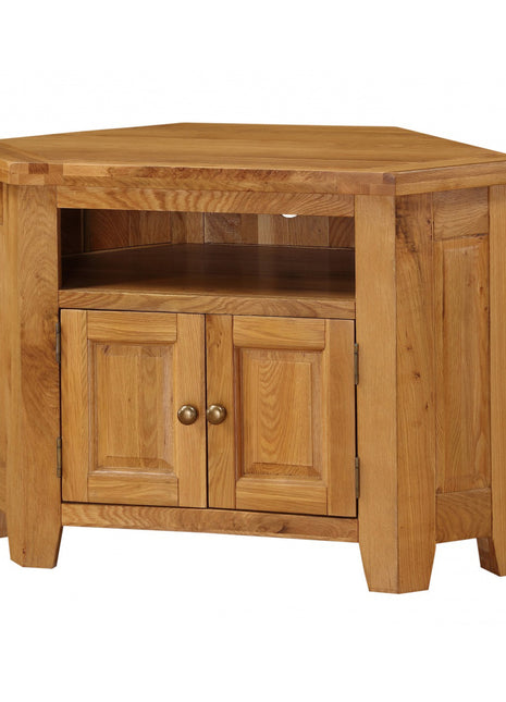 Acorn Solid Oak TV Unit Corner