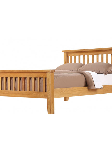 Acorn Solid Oak 4ft 6in Bed High Footend Double