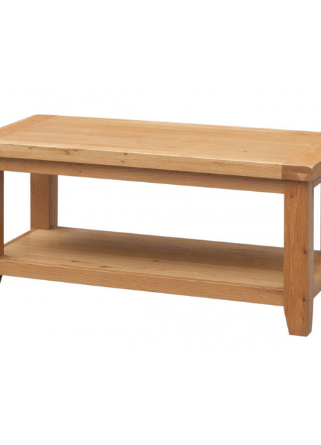Acorn Solid Oak Coffee Table with Shelf