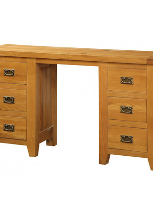 Acorn Solid Oak Dressing Table 6 Drawers