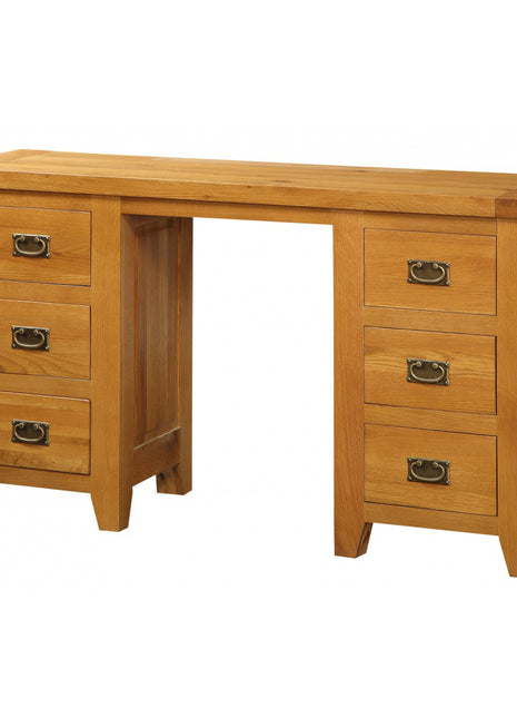 Acorn Solid Oak Dressing Table 6 Drawers