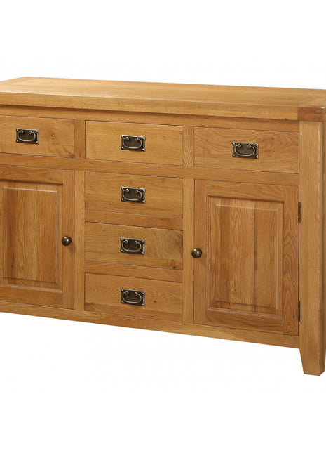 Acorn Solid Oak Sideboard Large 2 Doors & 6 Drawers