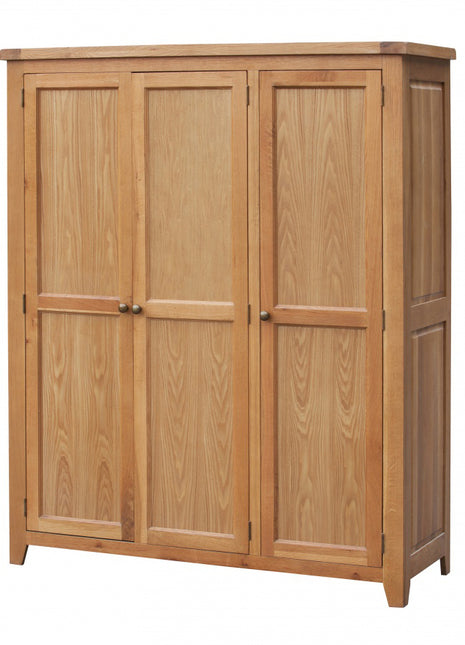Acorn Solid Oak Wardrobe 3 Door Full Hanging