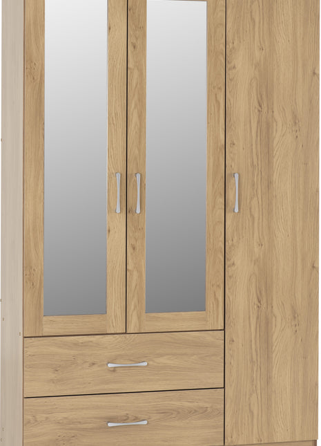 Charles 3 Door 2 Drawer Mirrored Wardrobe