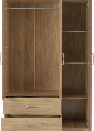 Charles 3 Door 2 Drawer Mirrored Wardrobe
