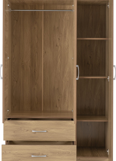 Charles 3 Door 2 Drawer Mirrored Wardrobe
