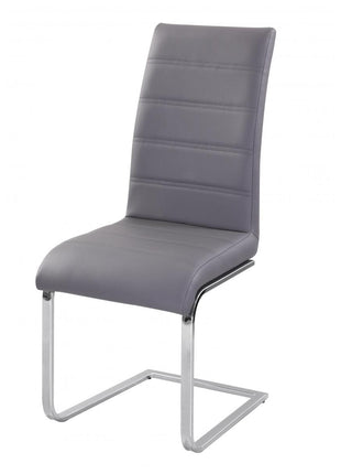 Chiswell PU Chairs Chrome & Grey (2s)