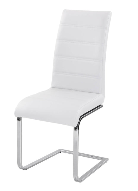 Chiswell PU Chairs Chrome & White (2s)