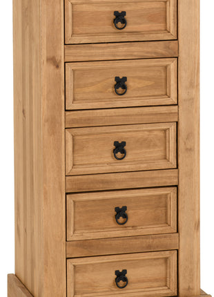 Corona 5 Drawer Narrow Chest