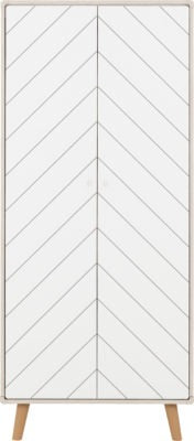Dixie 2 Door Wardrobe White/Oak