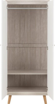 Dixie 2 Door Wardrobe White/Oak