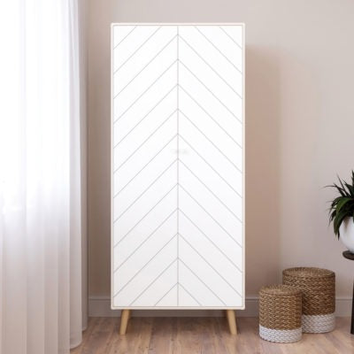 Dixie 2 Door Wardrobe White/Oak