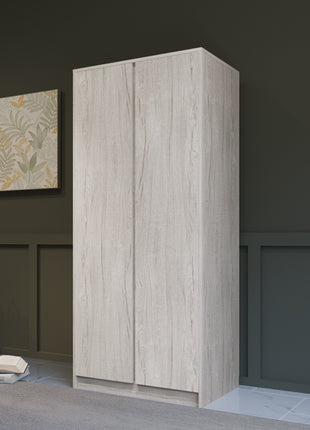 Malvern 2 Door Wardrobe Urban Snow