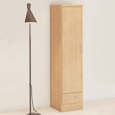 Nevada 1 Door 1 Drawer Wardrobe Oak
