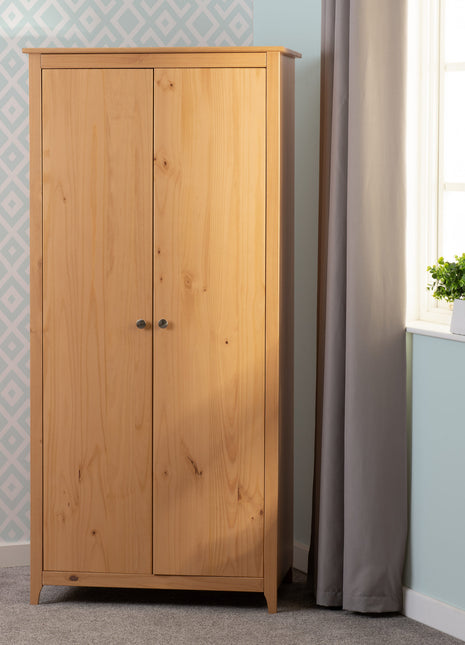 Oslo 2 Door Wardrobe Antique Pine