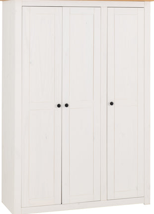 Panama 3 Door Wardrobe White/Oak Effect