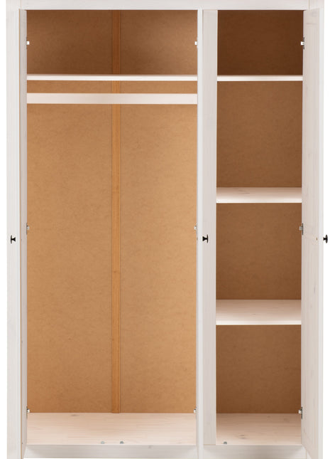 Panama 3 Door Wardrobe White/Oak Effect