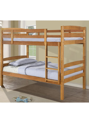 Tripoli Solid Wood Bunk Bed Antique Pine including Mattress & 1 x FREE 3ft Mattress