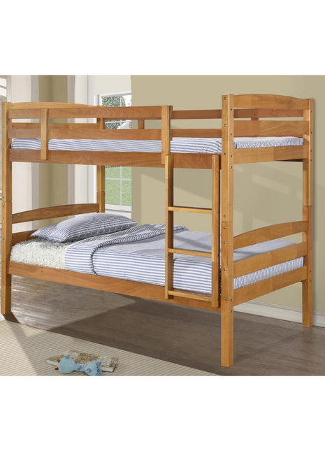 Tripoli Solid Wood Bunk Bed Antique Pine including Mattress & 1 x FREE 3ft Mattress