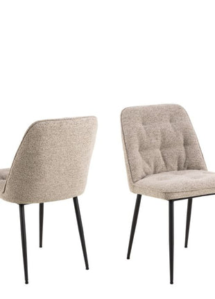 Wicklow Ceramic Dining Table Brown/Black 140x75cm Included 4 Brooke Dining Chairs in Monza Beige