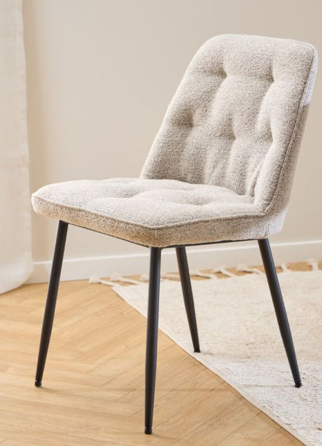 Wicklow Ceramic Dining Table Brown/Black 140x75cm Included 4 Brooke Dining Chairs in Monza Beige